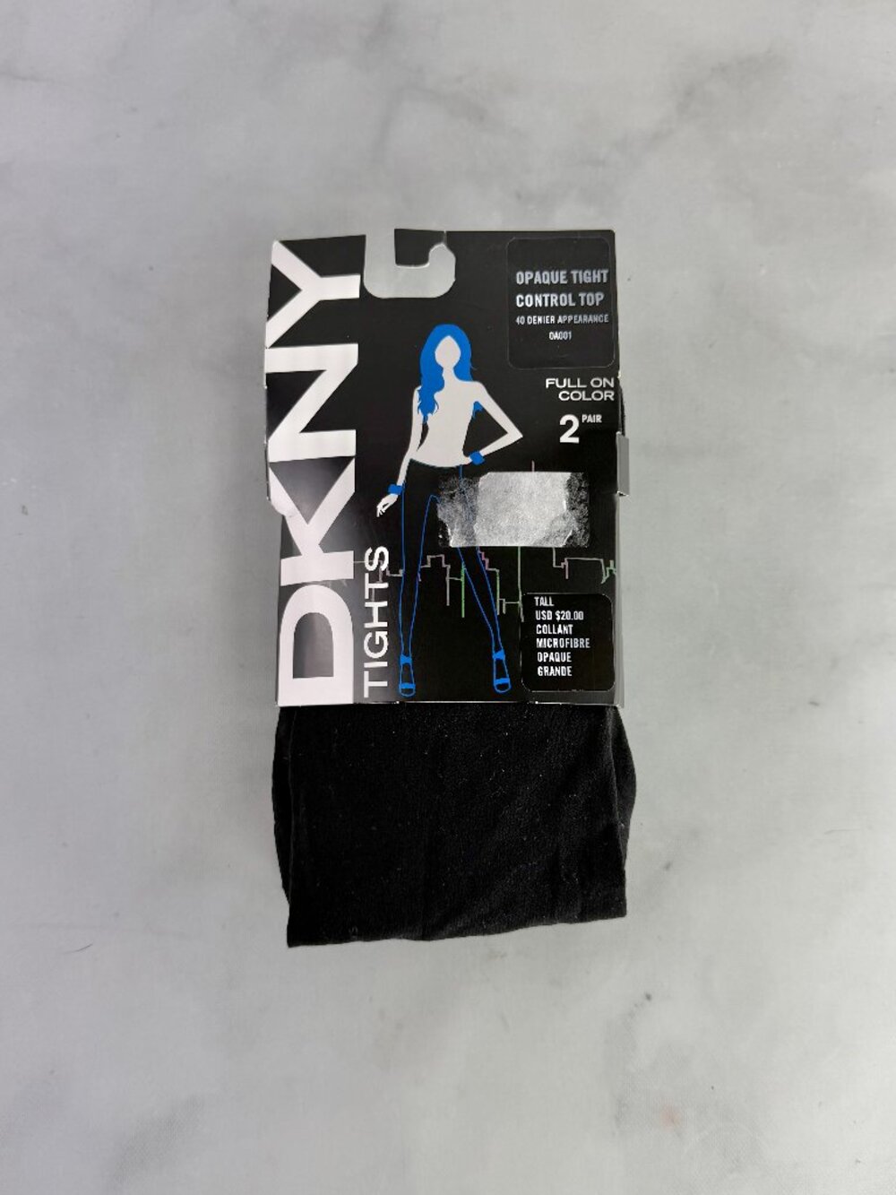 DKNY Control Top Opague Tights (2 Pair)